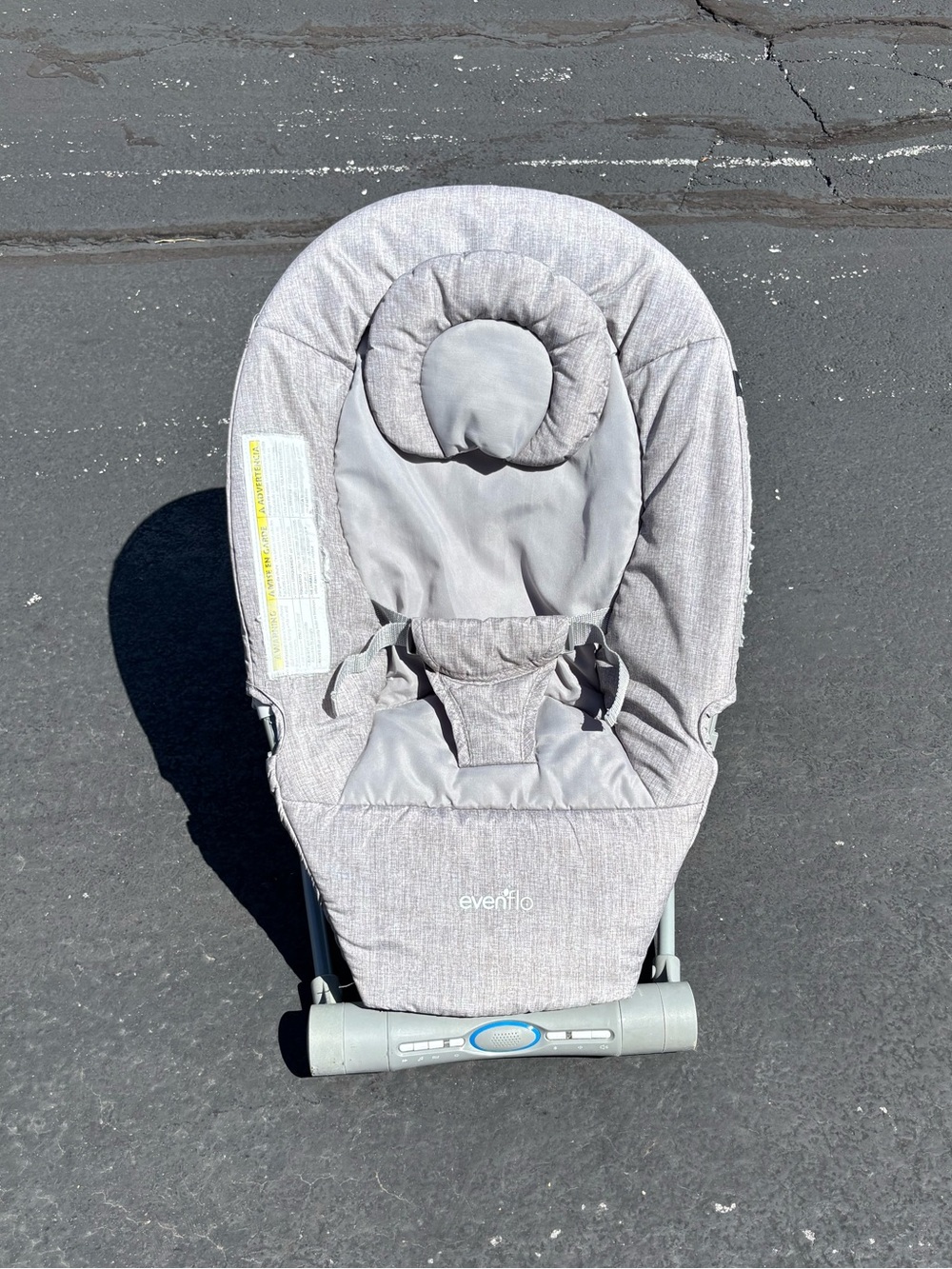 Evenflo Infant Bouncer/Rocker – Vibration, Music & Bluetooth – Gray